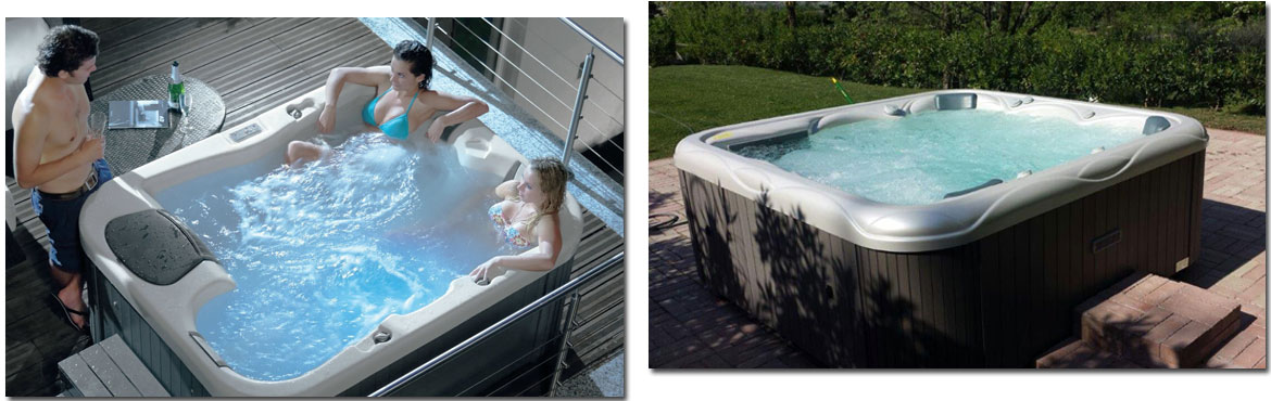 mini piscina spa con idromassaggio